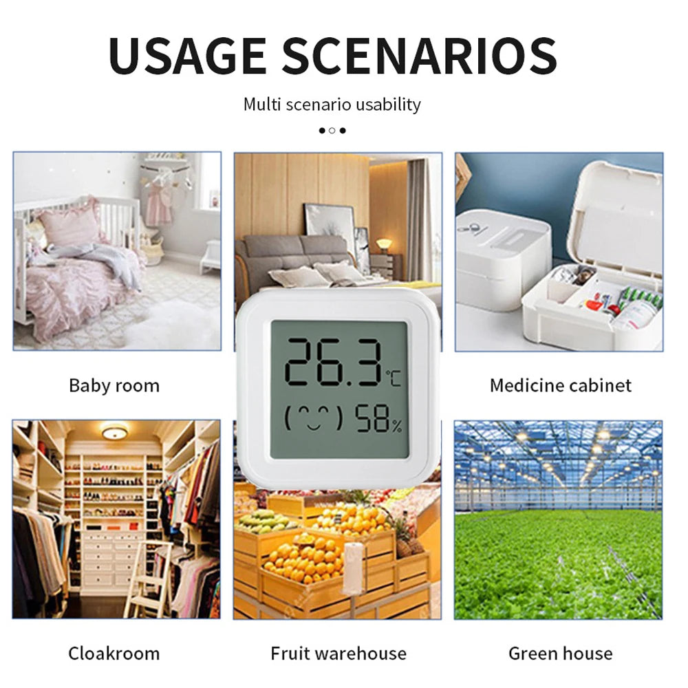 Z2M ZHA Zigbee 3.0 Temperature Humidity Sensor LCD Digital Display Remote Monitor Control Works With Home Assistant EWeLink APP