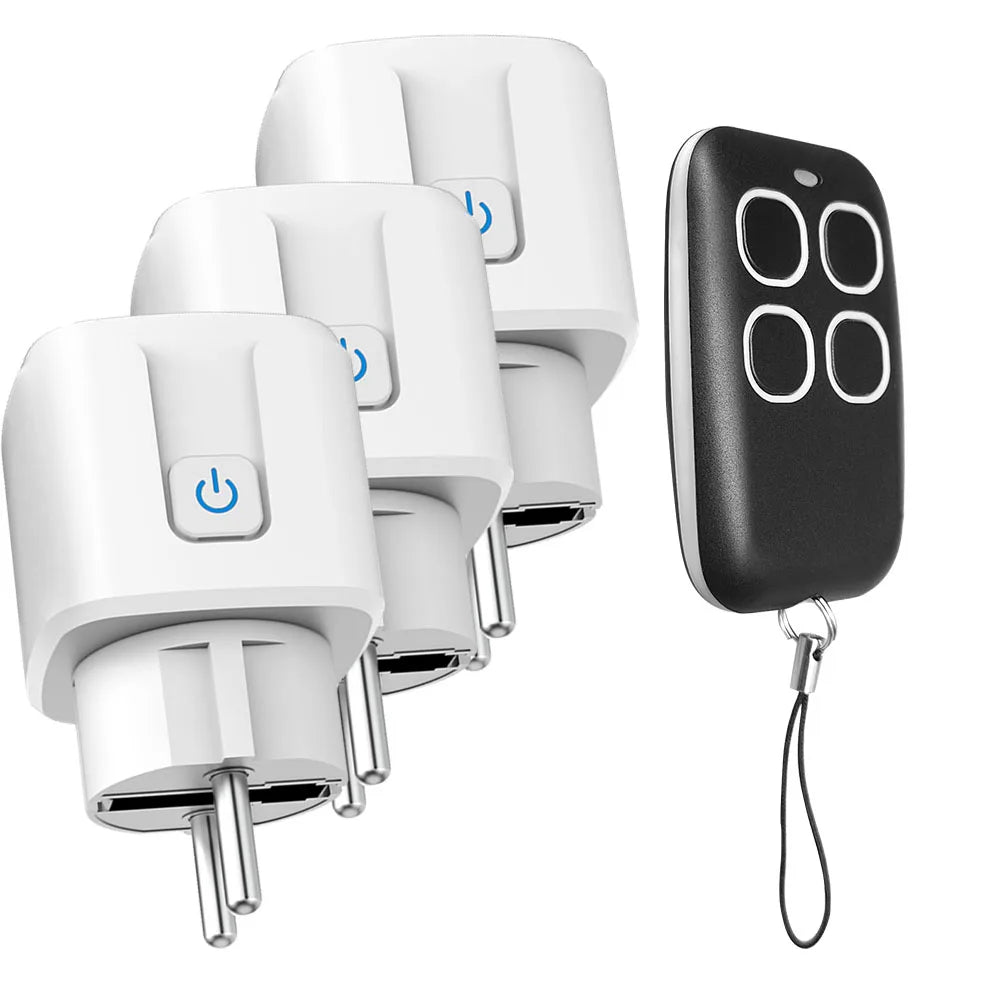 433mhz Rf Wireless Remote Control Outlet 15A Electrical Socket Switch AC 110V 220V EU Plug Black 4Button Transmitter for LED FAN