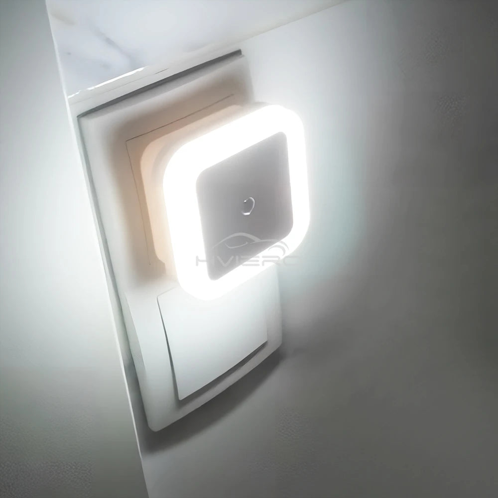 Wireless Sensor LED Night Light EU Plug Mini Square Nights Lights For Baby Children Living Room Bedroom Corridor Lighting Lamp