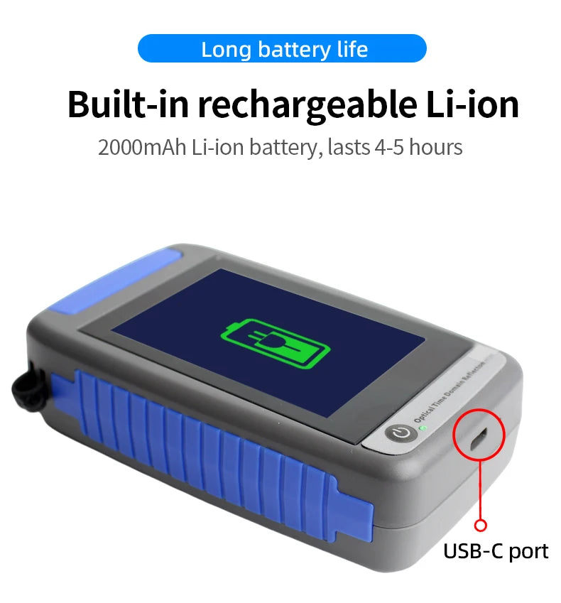 Mini Active OTDR Fiber Optic Tester Smart ODTR Optical Fiber Reflectometer Breakpoint Loss Living Test OPM VFL 1310 1550 1625nm