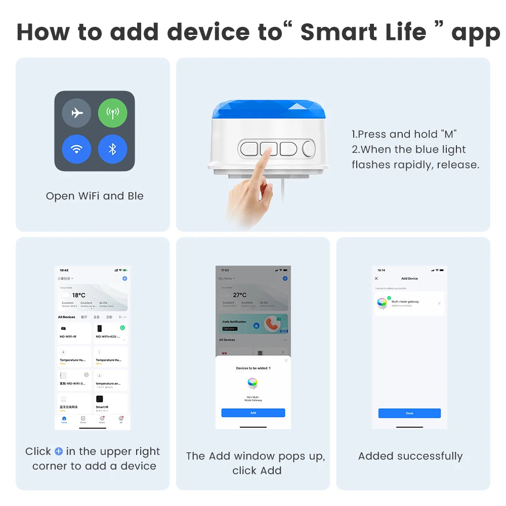 Home Security Smart Siren WiFi Sound Light Alarm Tuya Smart Life APP Support Vibration CO VOC PIR Human Motion Detection Sensor