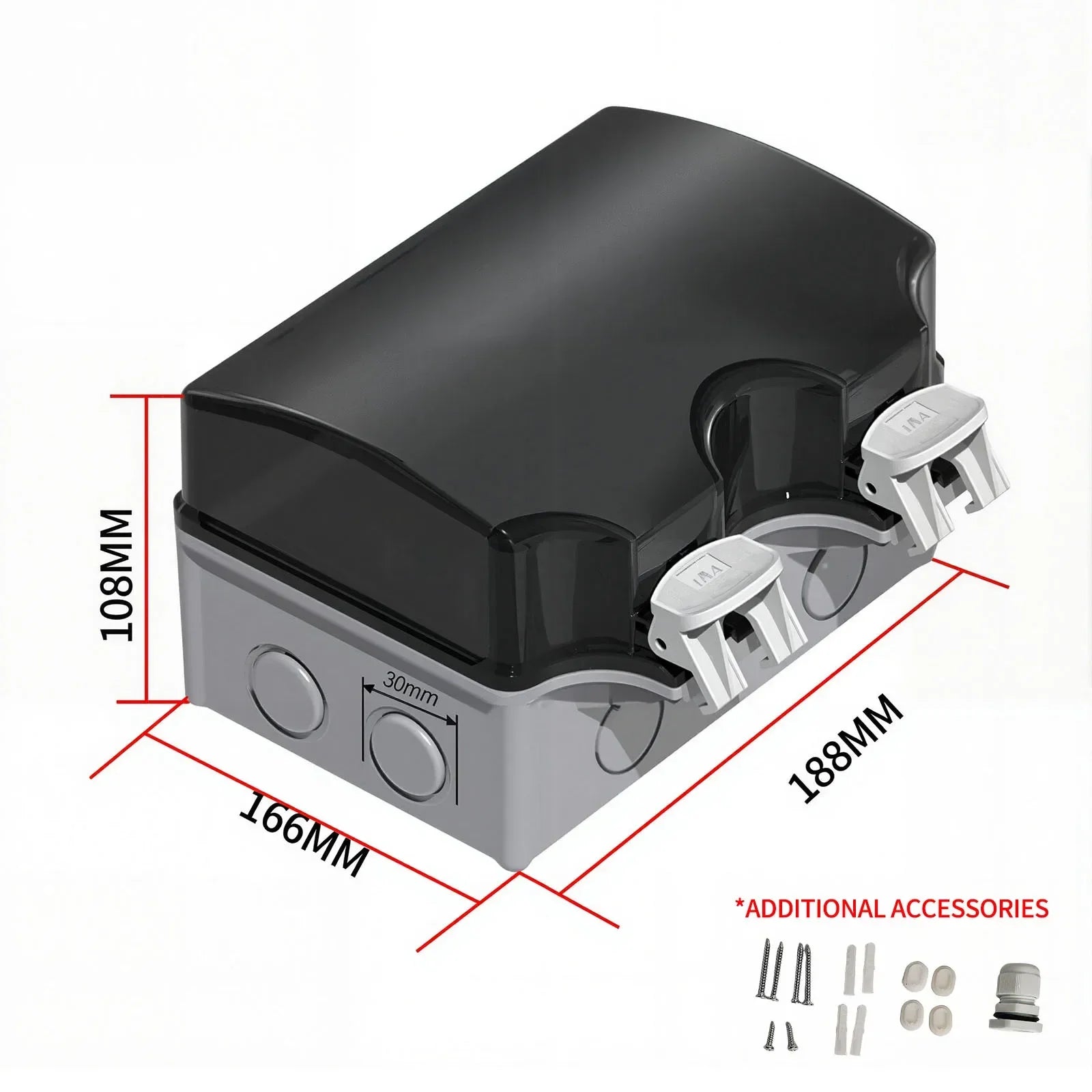 IP66 Outdoor Socket 220V EU Sockets with Switch Waterproof Double Plug for Garden Courtyard Use Waterproof Socket Box