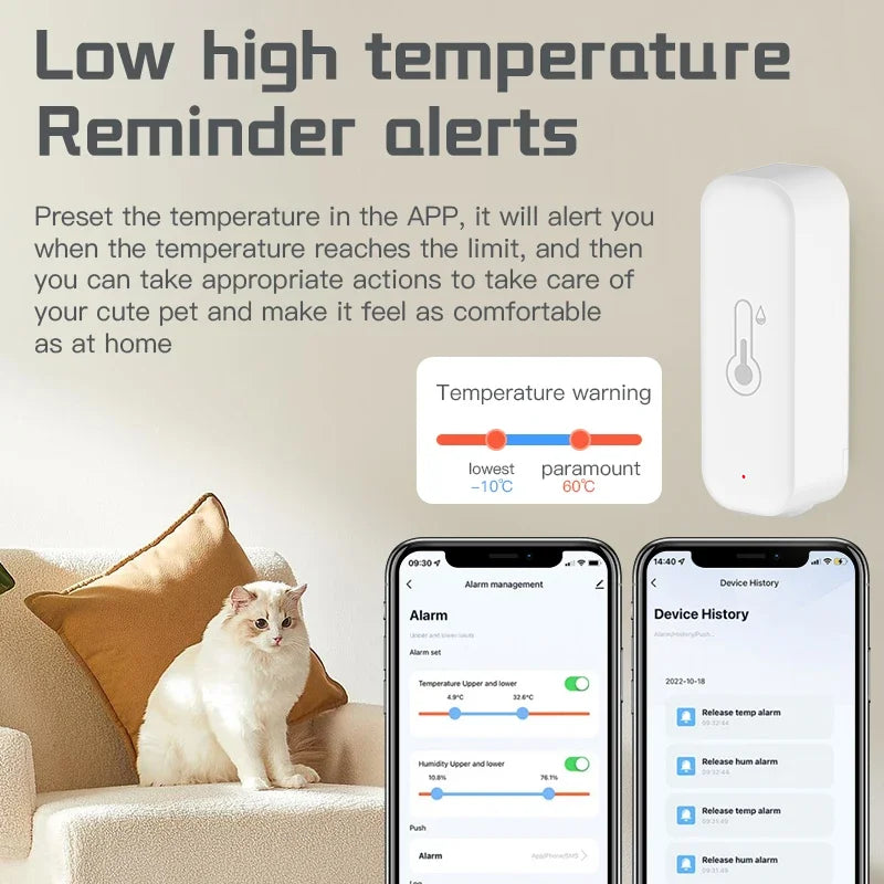 Tuya Zigbee Temperature Humidity Sensor APP Remote Control For Smart Home Work With Yandex Alexa Home Assistant ZHA Zigbee2MQTT