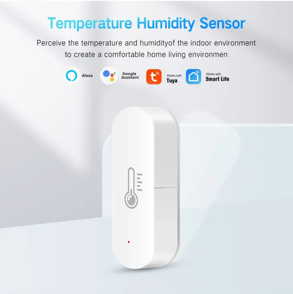 Tuya Zigbee Temperature & Humidity Sensor, Real-time Monitoring, Precise Readings, Seamless Integration for Optimal Comfort
