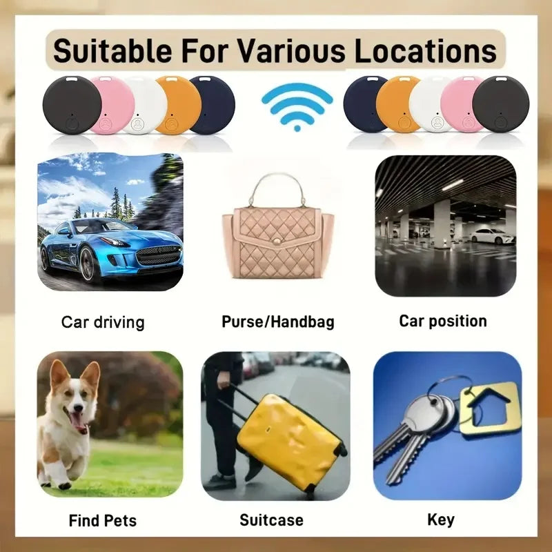 Mini Fashion Smart Pets Bluetooth 5.0 GPS Tracker Anti Lost Alarm Smart Tag Wireless Child Bag Wallet Key Luggage Finder Locator
