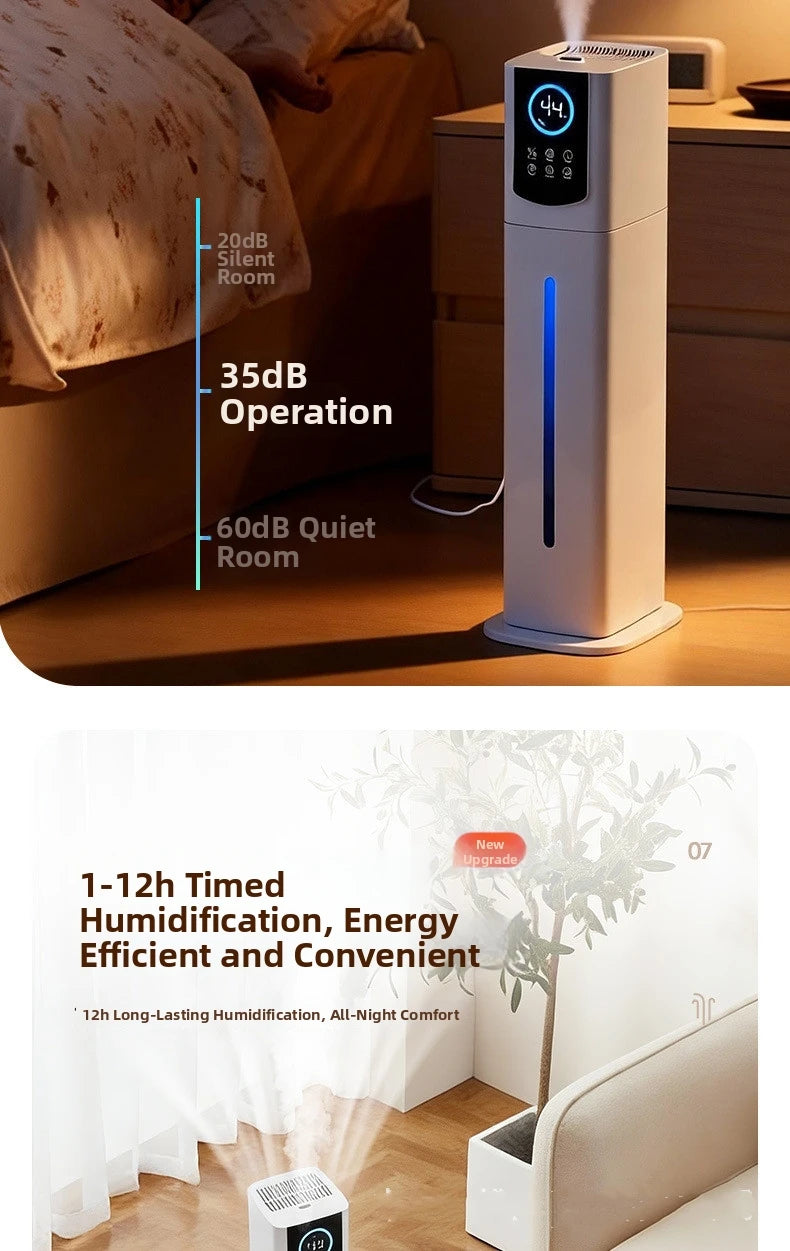 9L Smart Humidifier for Bedroom Ultrasonic Large Mist Air Humidifier Ultra-Quiet 28dB, Auto Shut-Off, Baby Safe White
