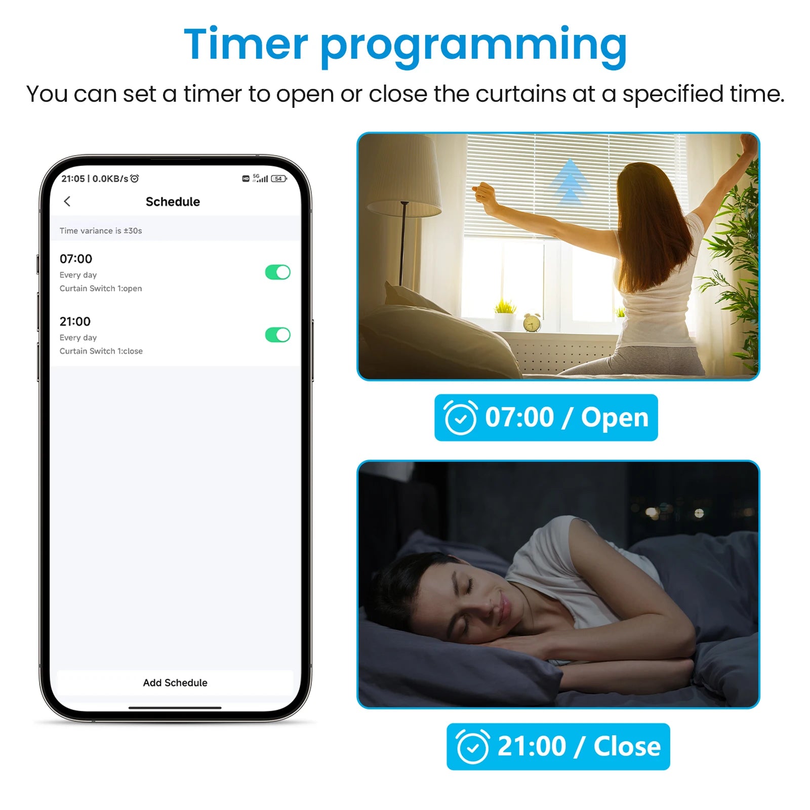 LoraTap Tuya Roller Shutter Touch Panel Switch Smart Life App Remote Progress Bar Settings Voice Control via Google Home Alexa