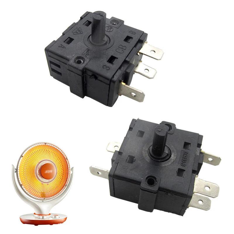 1Pcs 3/5 Pin 2/4 Position Rotary Switch Selector AC 250V 16A Radiator For Electric Room Heater