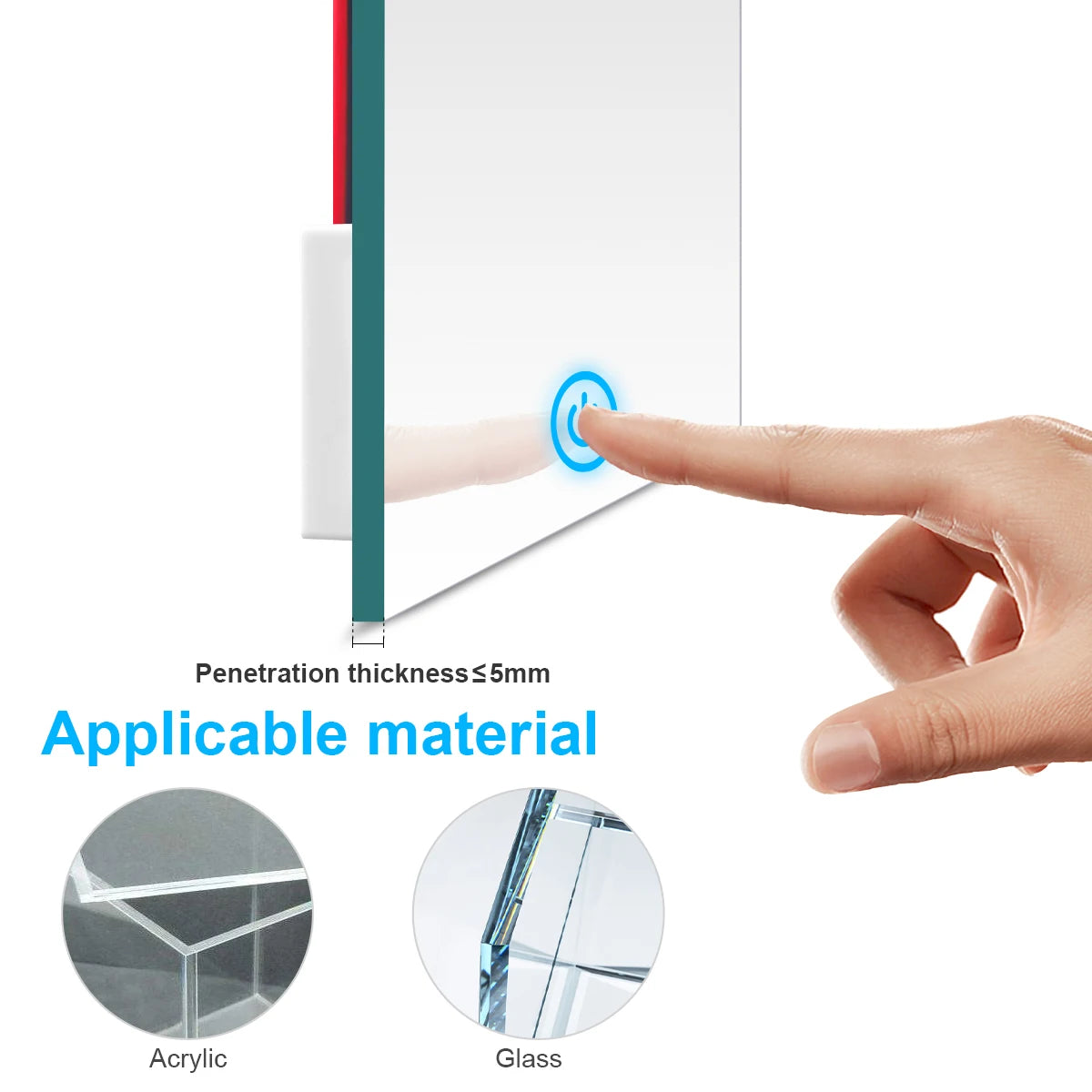 12V 5A LED Dimmer Switch Capacitive CCT Adjustable Touch Sensor Switch For Bathroom Mirror Light Backlight Decoration