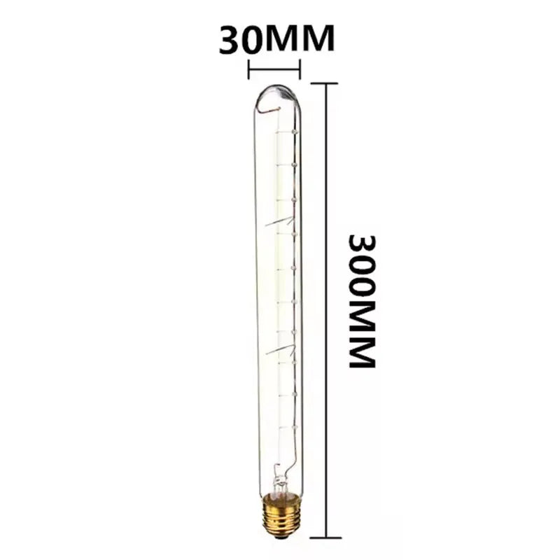 T300 A19 ST48 Antique Tubular Light 40W T45 Retro Dimmable Decorative Incandescent Vintage Edison Light Bulb Filament 220V 240V