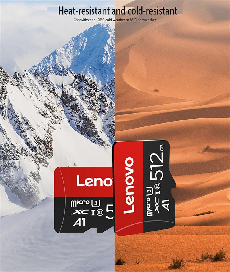 Lenovo High Speed Memory Card 1TB Cartao De Memoria 512GB Micro SD Card 256GB Class 10 TF Flash Card For Phone Tablet UAV NEW