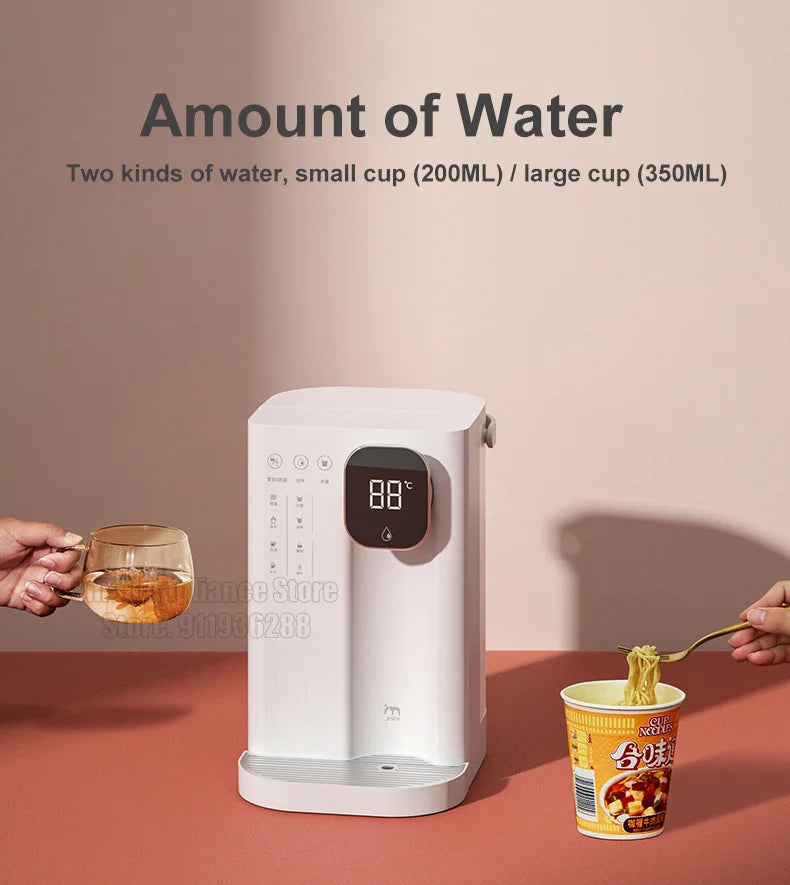 JMEY Instant Heat Water Dispenser Portable Home Office Tea Maker Two Water Filling Methods Water Heater Desktop Water Purifier