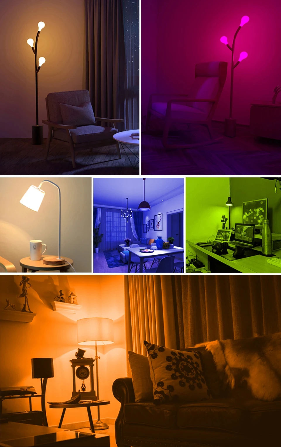 Dohome Wifi Bluetooth Smart Bulb Alexa Led Lamp E27 RGB Smart Light Bulbs Homekit Smart Lamps For Google Assisatnt Smart Life
