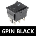 5PCS KCD4 Rocker Switch On Off with Led 4 16A 250V 220V Small 6Pin 4Pin Light for 2 Position Lamp 10A Rocket
