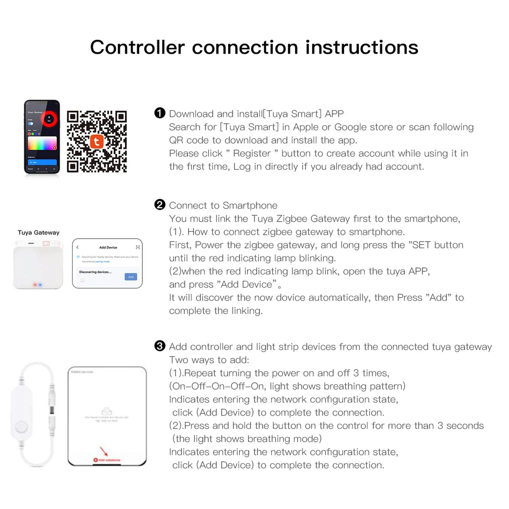 Zigbee Smart Under Cabinet COB LED Strip Dimmable Light Bookcase Wardrobe Closet Tuya Lamp Tape App Remote Control Wifi Lights