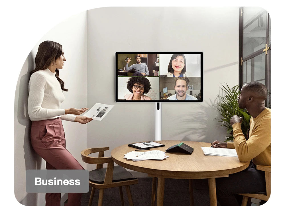 24 Inch Smart Home Fitness Entertainment Movable Charging Screen Built in Dual Speaker High-Definition Camera Smart TV