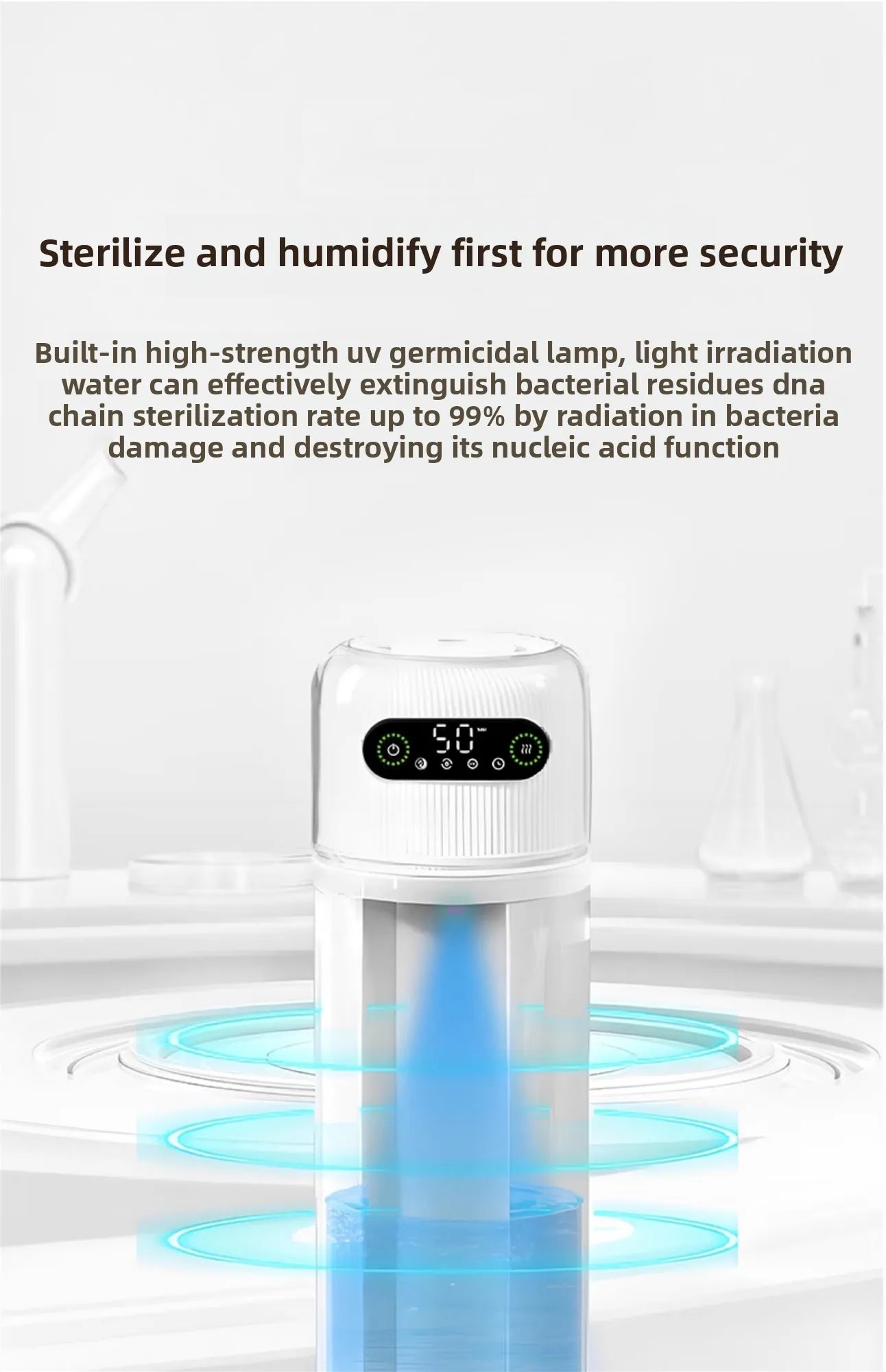 10L Smart Humidifier for Home Ultra-Quiet, Auto Shut-Off Quiet Humidifier For Baby Nurse Suitable for Bedroom/Living Room/Office