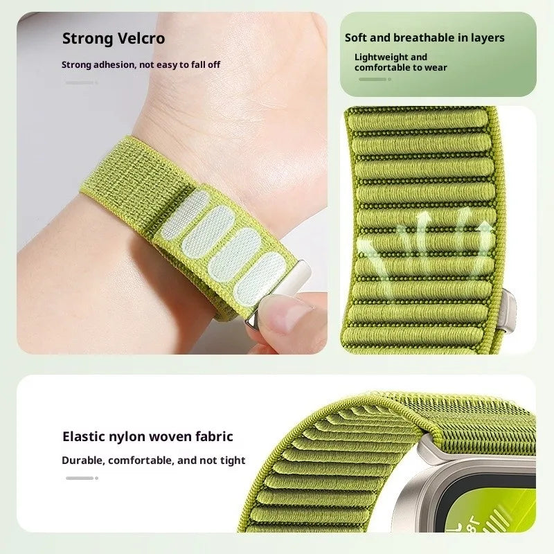 Braided Strap for Mi Band 10 9 8 Woven Bracelet Nylon Wristband Accessories for Xiaomi Smart Band 10 9 8 eramic Edition
