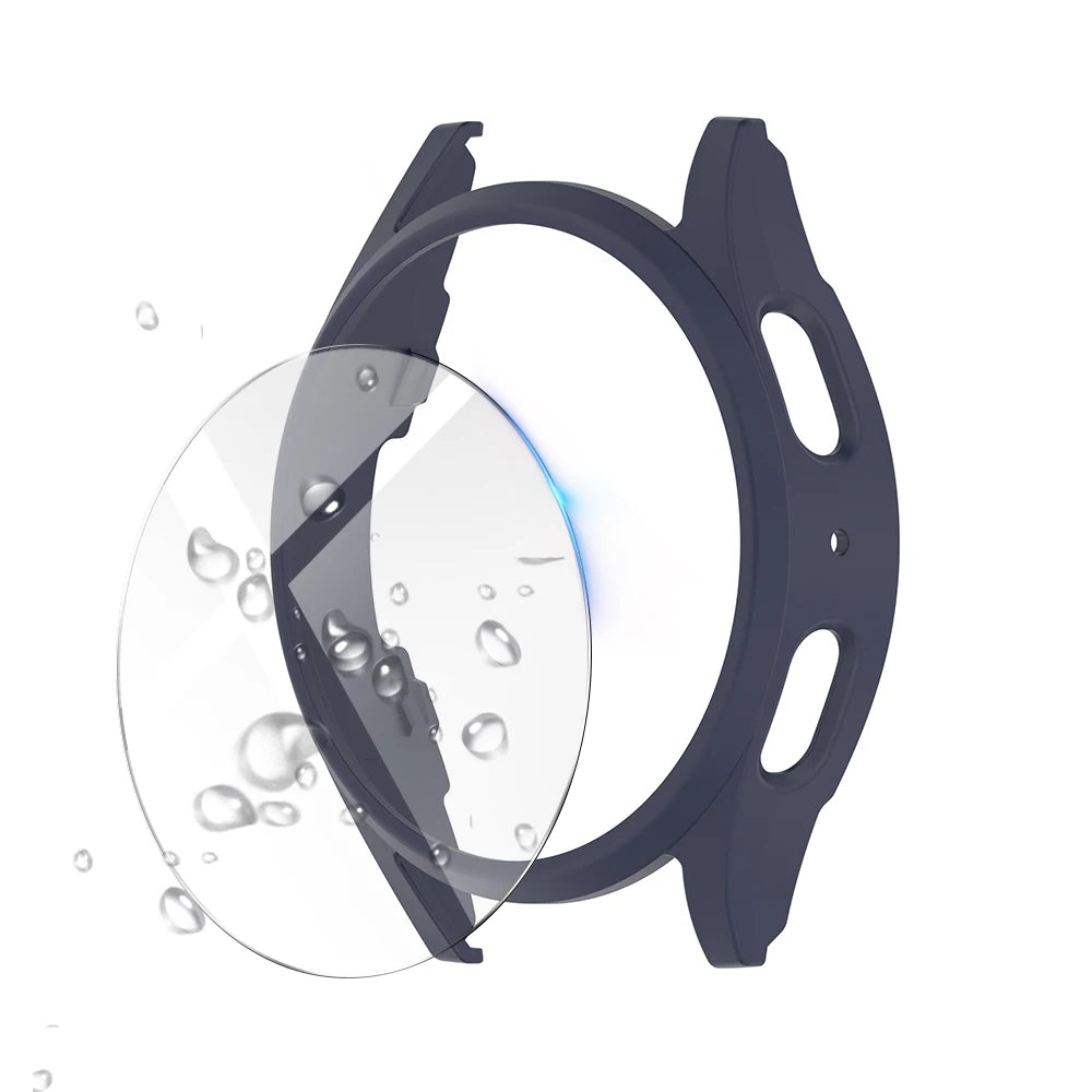 Glass+Case for Samsung Galaxy Watch 7 40mm/44mm Screen Protector Tempered Glass&Hard PC Protective Bumper Cover Accessories Set
