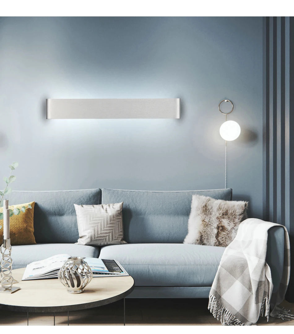 Modern LED Wall Lamp Dimmable 110/220V Indoor Light Fixture Wall Sconces Stair Bedroom Bedside Living Room Home Hallway Lighting