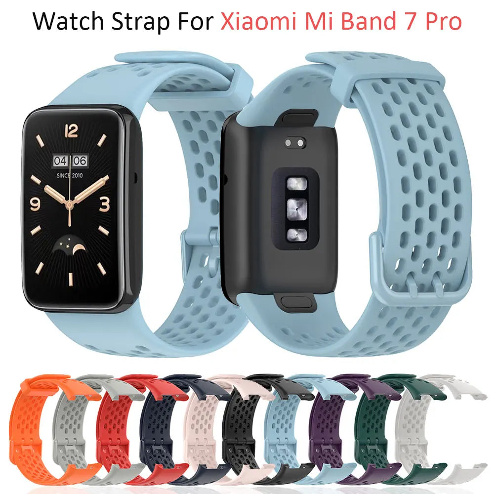 Silicone Watch Strap For Xiaomi Mi Band 7 Pro Wrist Band Bracelet SmartWatch Replacement Watchband Accessories