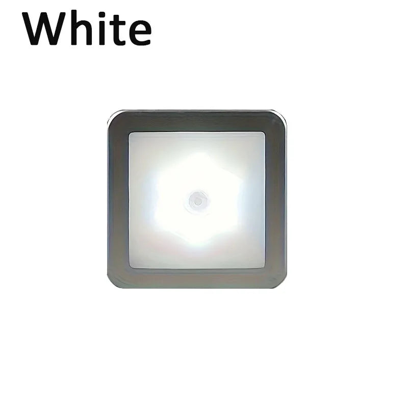 Motion Controlled Human Body Sensor LED Night Light Smart Battery Operated WC Bedside Lamp For Room Hallway Pathway Home Light