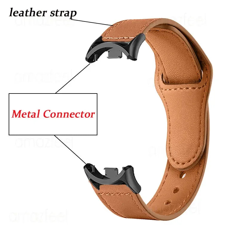 Watch Strap for Xiaomi Smart Band 10 9 Leather Watchband Correas for Xiaomi Mi Band 9 Bracelets Belt for Xiaomi Band 8 Wristband