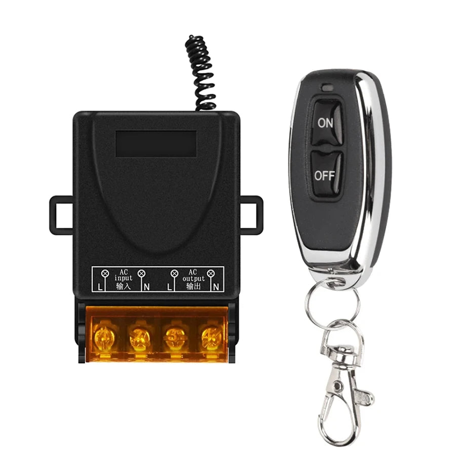 Smart Switch Wireless Remote Control RF 433Mhz AC 75-220V 30A Relay for Water Pump Motor LED Light Door Access 30M Long Distance