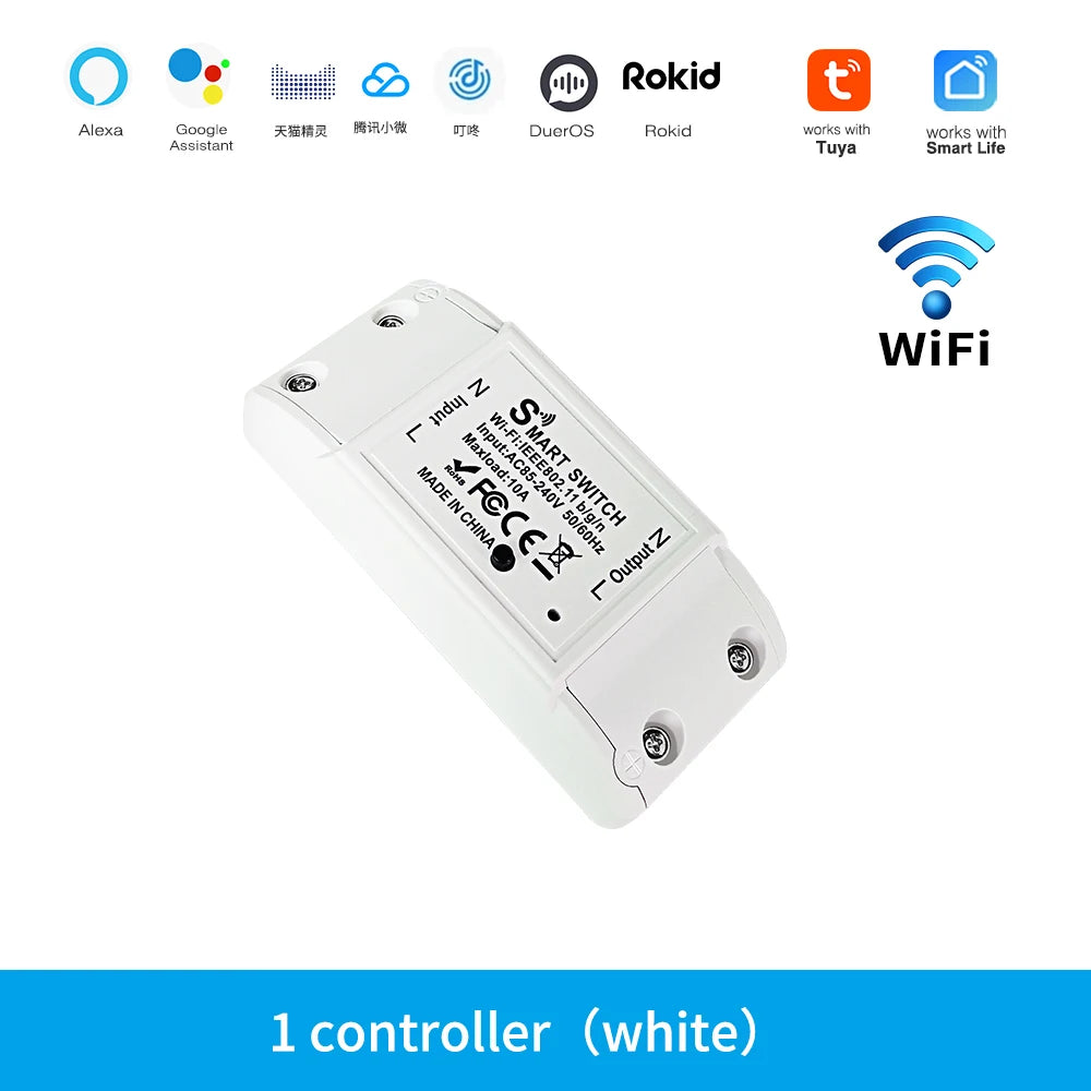 WIFI Switch Smart Home Automation Relay Module Tuya Alexa Timing Switch Smartlife APP Wireless Remote Control Relay