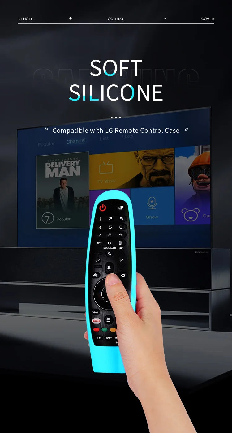 Silicone Remote Contrl Cover for AN-MR18BA AN-MR19BA MR20GA AN-MR650A TV Controller for LG Smart TV with Voice