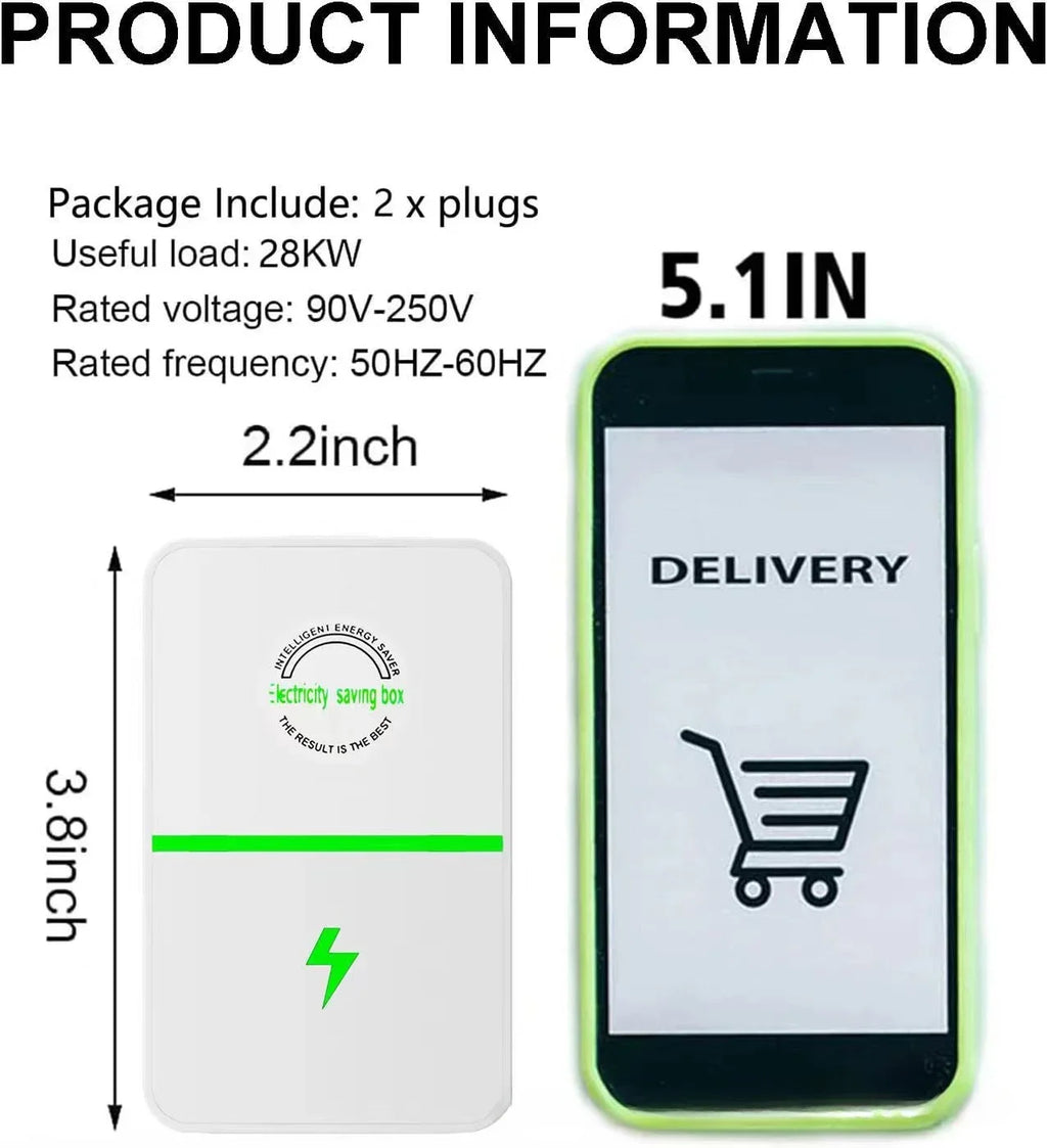 Smart Power Saver Device Intelligent Voltage Stabilizer & Surge Suppressor Upgraded Chip Household Commercial Energy Saving Box