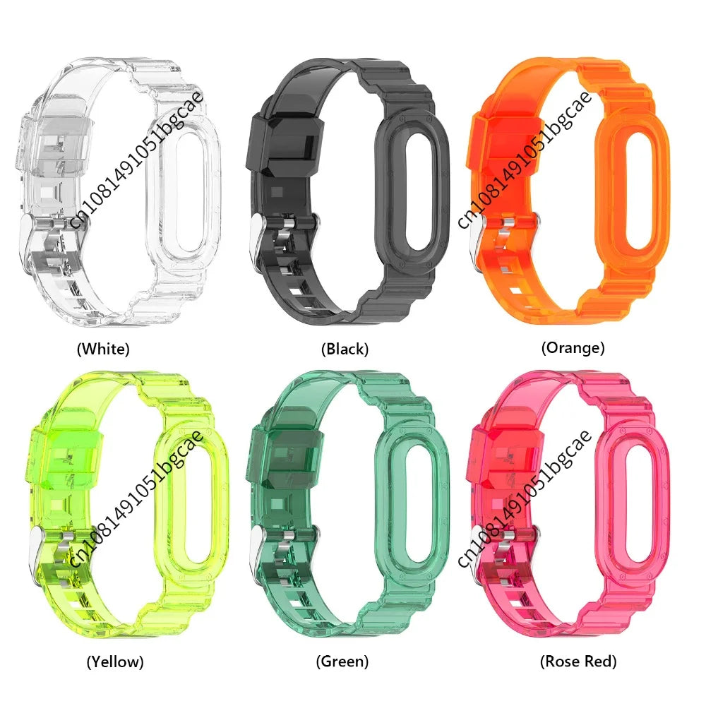 TPU Transparent Sport Bands for Google Fitbit Air Fitness Tracker Sweatproof Waterproof for Men Women Health Activity Tracker