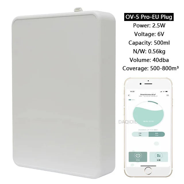 Smart Aroma Diffuser Wall Mounted Essential Oil Diffuser  APP Control Fragrance Diffuser Big Coverage Scent Machine Hotel Home