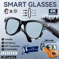 2026 New 3600mAh Large Capacity Smart Glasses 800W Pixel Anti-shake Camera 120+Language Translation Video Recording Call Glasses