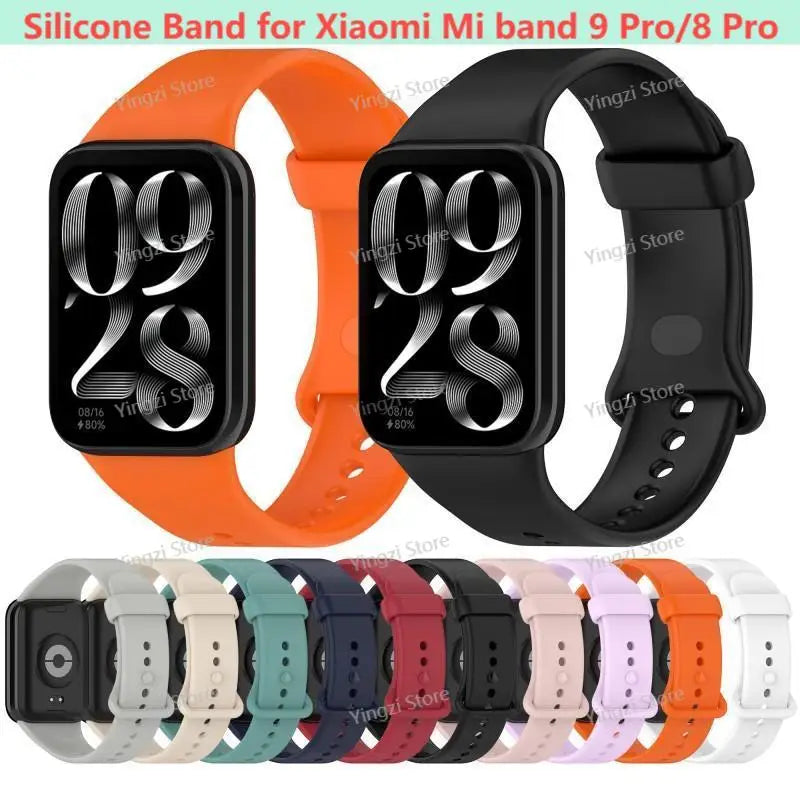 Official Silicone Band Strap for Xiaomi Mi band 9Pro/10 8 Pro Smart Watch Bracelet Replacement For Redmi Watch6 5 4 Accessories