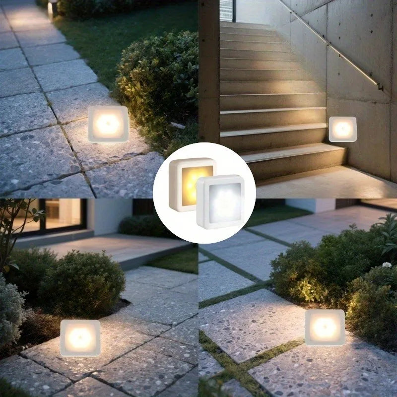 Motion Controlled Human Body Sensor LED Night Light Smart Battery Operated WC Bedside Lamp For Room Hallway Pathway Home Light