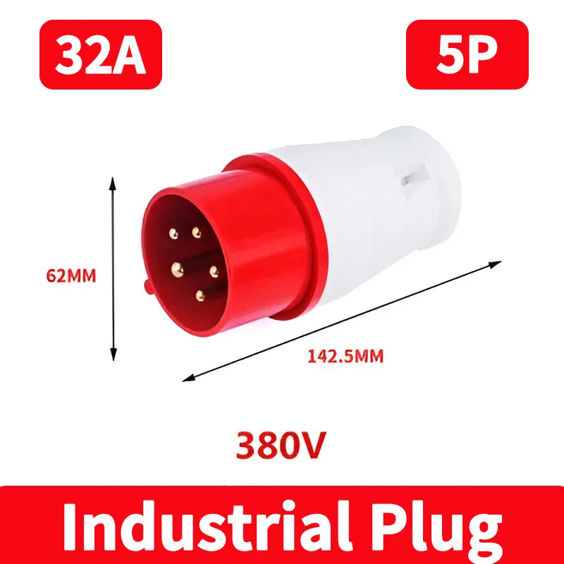 IP44 Industrial Plug and Socket Waterproof Connector 3PIN 4PIN 5PIN 16A/32A  Waterproof Electrical Connection Wall Mount Socket