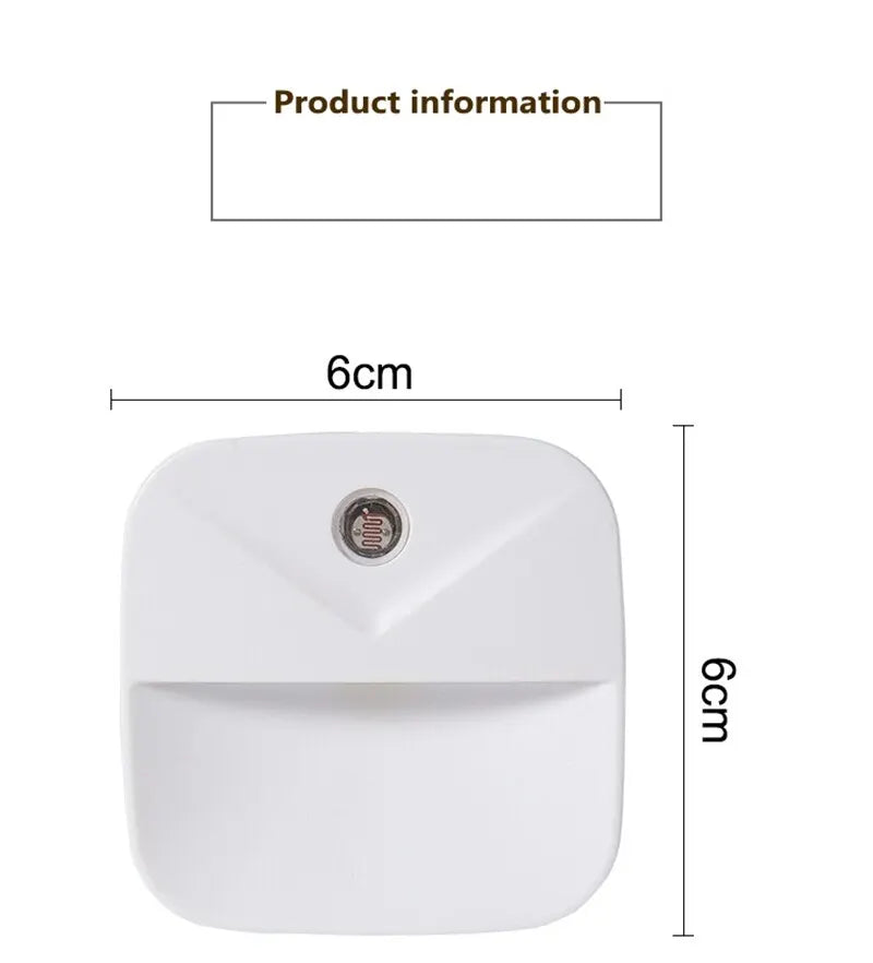 LED Night Light, EU Plug-in Smart Wireless Light Control Sensor Light, 220V Wall Light For Home Corridors, Bathrooms, Hallways