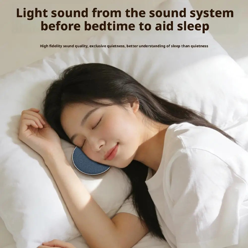 1PC White noise pillow speaker for Home Small Bluetooth Speaker with Built-in Audio for Music Novels Sleep Enhancement Device