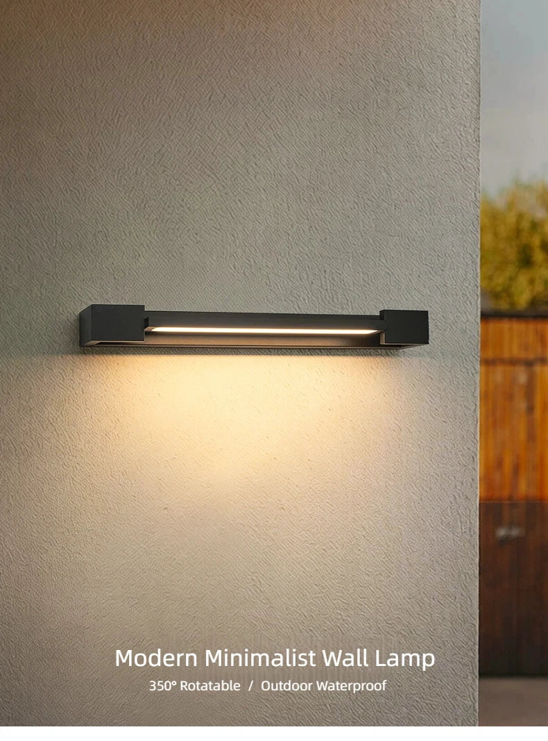 Latest 2026 Rotatable Adjustable LED Wall Lamp,IP65 Aluminum Long Strip Sconce for Bedroom Computer Room Villa Store Interior