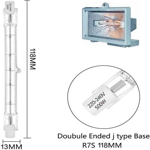 10/50PCS J118 100W 200W 300W LED Glass Tube COB Light Bulb High Power Corn Lamp Replace Halogen Light Wholesale