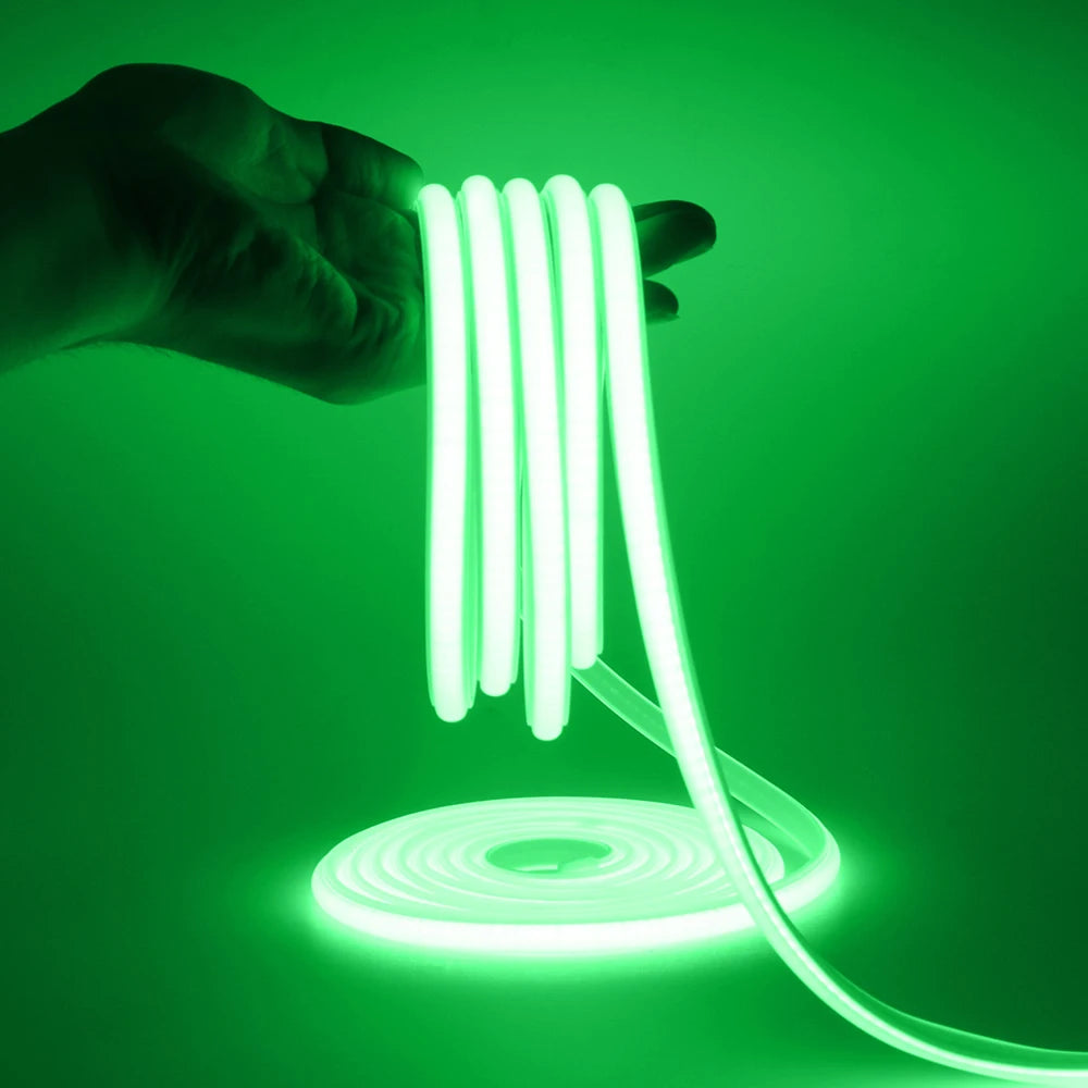 220V Switch COB LED Neon Strip Light 288LED AC EU Power Plug Kit White Pink Red 10 Color Waterproof Flex Tape Home Kitchen Decor