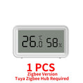 Tuya Zigbee WiFi Indoor Temperature Humidity Sensor with Smart Home App Remote Control Works with Alexa And Google Assistant