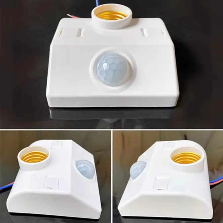 E27 LED 220V 110V PIR Motion Sensor White Switch 120° 2-6m Human Body Sensor Lamp Holder for Home Lighting Corridor Stairs Room