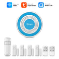 Tuya Smart Life App WiFi Smart Home  Alarm System Kit Wireless 433MHz Door Sensor Siren for Garage Office Security  Protection