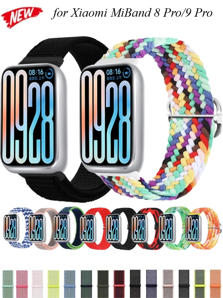 Nylon Strap for Xiaomi Mi Band 8 Pro/9 Pro/10 Pro Bracelet Smart Watch Replacement comfortable Wristband for Redmi Watch 4 5 6