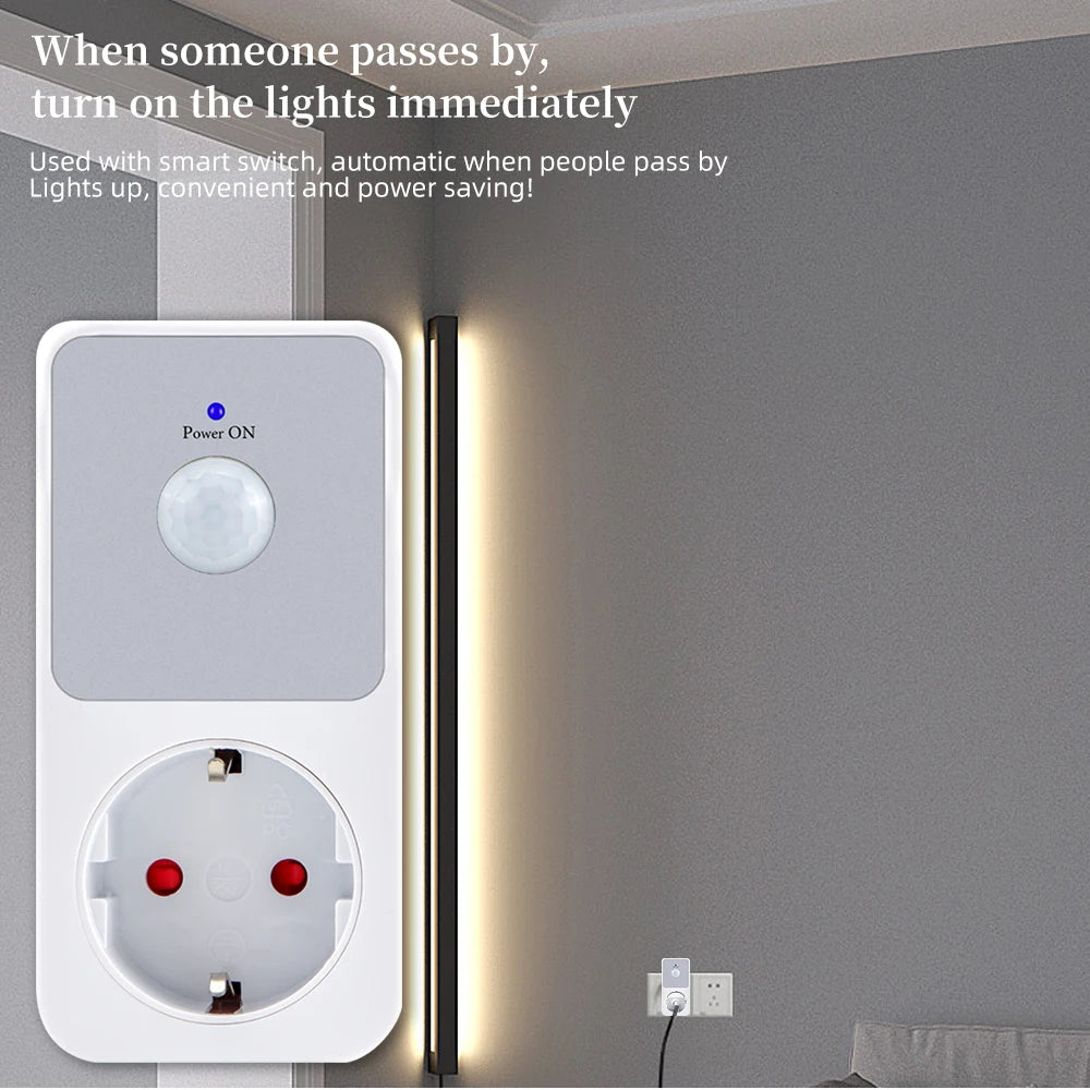 Automatic Induction PIR Infrared Sensor Socket Night Lamp Holder 110-240V 120° Degree Wide Angle Automatic Induction EU FR US UK