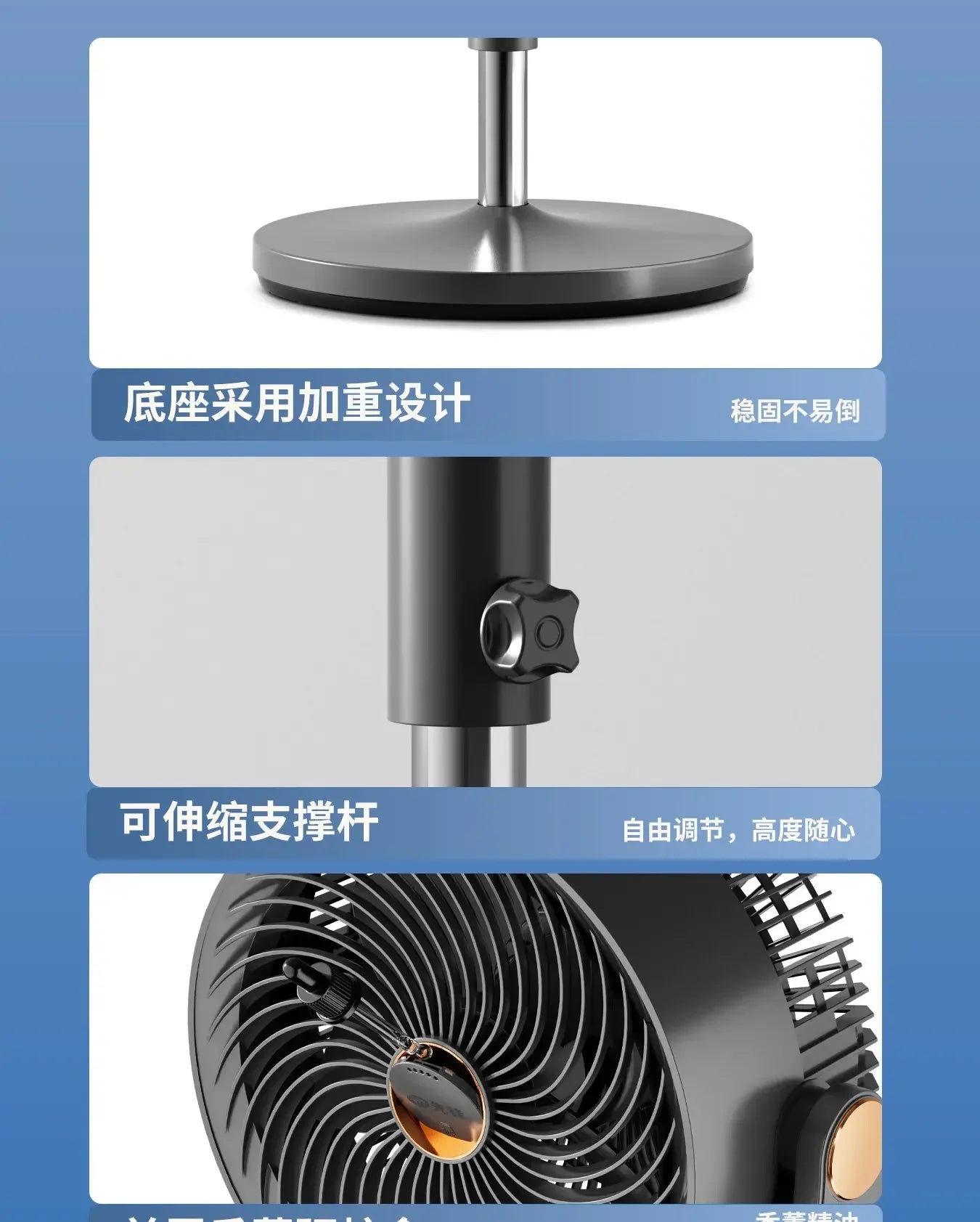 Smart Voice Control Tower Fan with Aromatherapy Energy Saving 12H Timer Adjustable Stand Pure Copper Motor Air Circulator