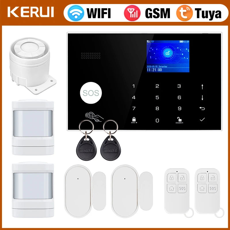 KERUI G30 Alarm System for Home WIFI GSM Security Alarm Panel with Temperature and Humidity Display Work Alexa Tuya Smart App