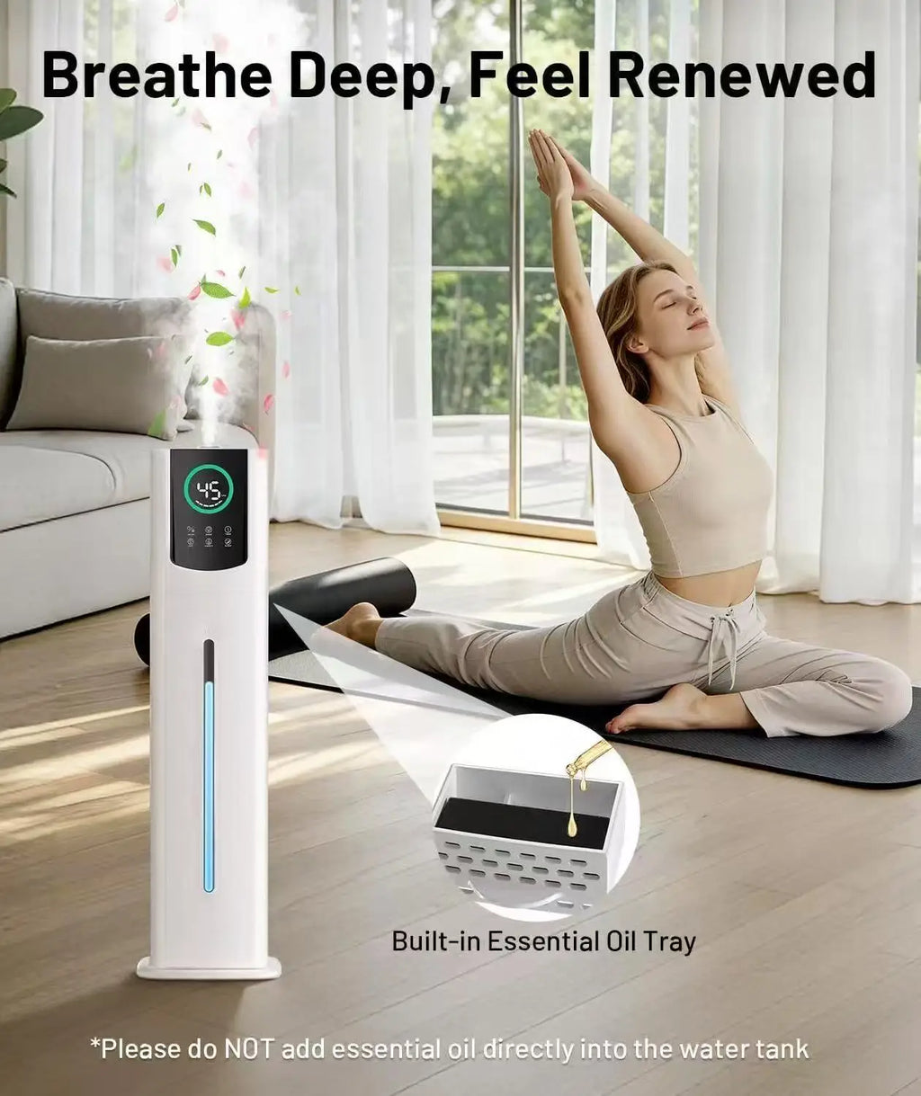 9L Smart Humidifier for Bedroom Ultrasonic Large Mist Air Humidifier Ultra-Quiet 28dB, Auto Shut-Off, Baby Safe White